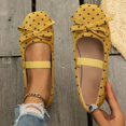 thumbnail image 2 of SuTry Women's Round Toe Flats Bow Detail Polka Dot Elastic Strap Lightweight Comfortable Casual Walking Shoes(37), 2 of 9