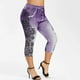 thumbnail image 1 of ICHUANYI ClearanceWomen's Fashion Panel Leggings Summer Capris Leggings Yoga Pants(Purple, XL) ICHUANYI WER20232080503632, 1 of 3