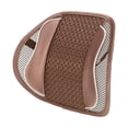 thumbnail image 1 of Almohada lumbar de masaje para asiento de automóvil Unique Bargains con cuentas de bambú 38x44cm Malla Marrón 1 Pc, 1 of 6