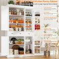 thumbnail image 3 of ChVans 71" Tall Kitchen Pantry with 6 Doors, Storage Cabinet with 2 Large Drawer 6 Hanging Shelves, Freestanding Cupboard for Dining Room Living Room, 3 of 7