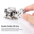 thumbnail image 3 of Automatic CW Key, Adjustable Dials Morse Code Key Double Paddle 3.5mm Stereo Stainless Steel  for Shortwave Radio, 3 of 7