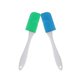 thumbnail image 1 of 2 heat-resistant silicone spatulas for cooking, stirring, coating, baking, etc. (green + sky blue)., 1 of 4