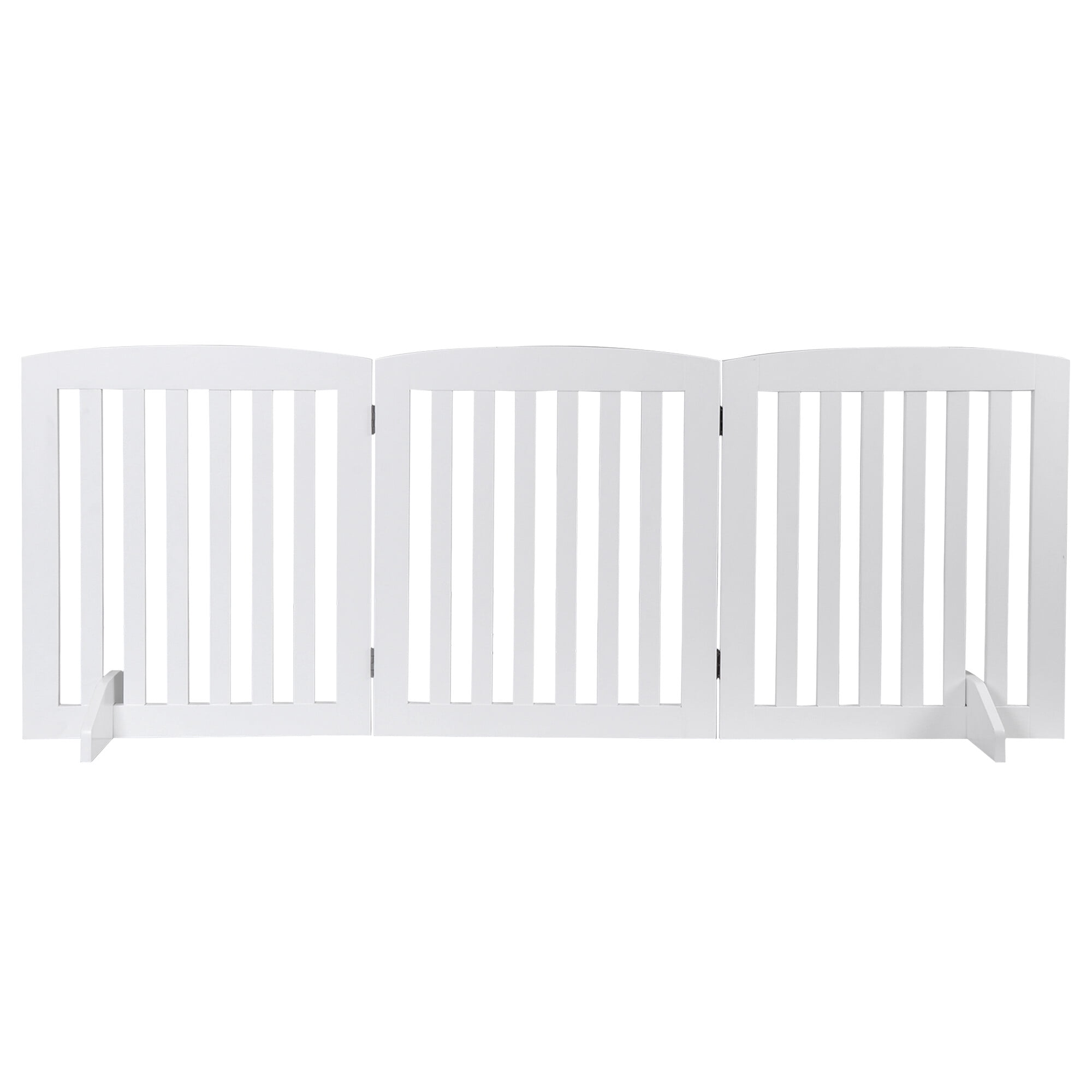 ZENSTYLE 24 Inch Foldable Pet Fence Home Entryway Doorway Indoor Dog Fence Pet Gate 3 Panels White