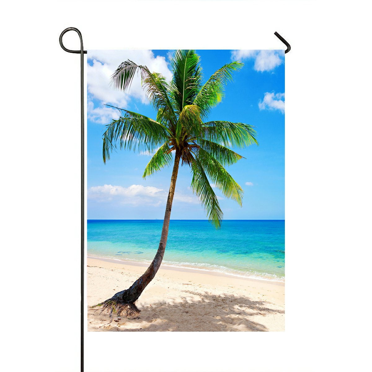 GCKG Palm Emerald Ocean Tropical Coast Beach Sea Garden Flag