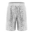 thumbnail image 2 of TSSOE Unisex Girls Boys Gymnastics Shorts Athletic Dance Bottoms Hip Hop Jazz Competition Booty Boy-Cut Shorts Silver 8, 2 of 6