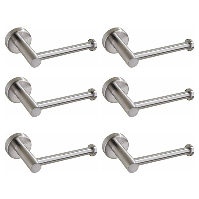 6X Soporte de Rollo de Papel Higiénico Soporte de Pared de Acero Inoxidable para Baño Cocina