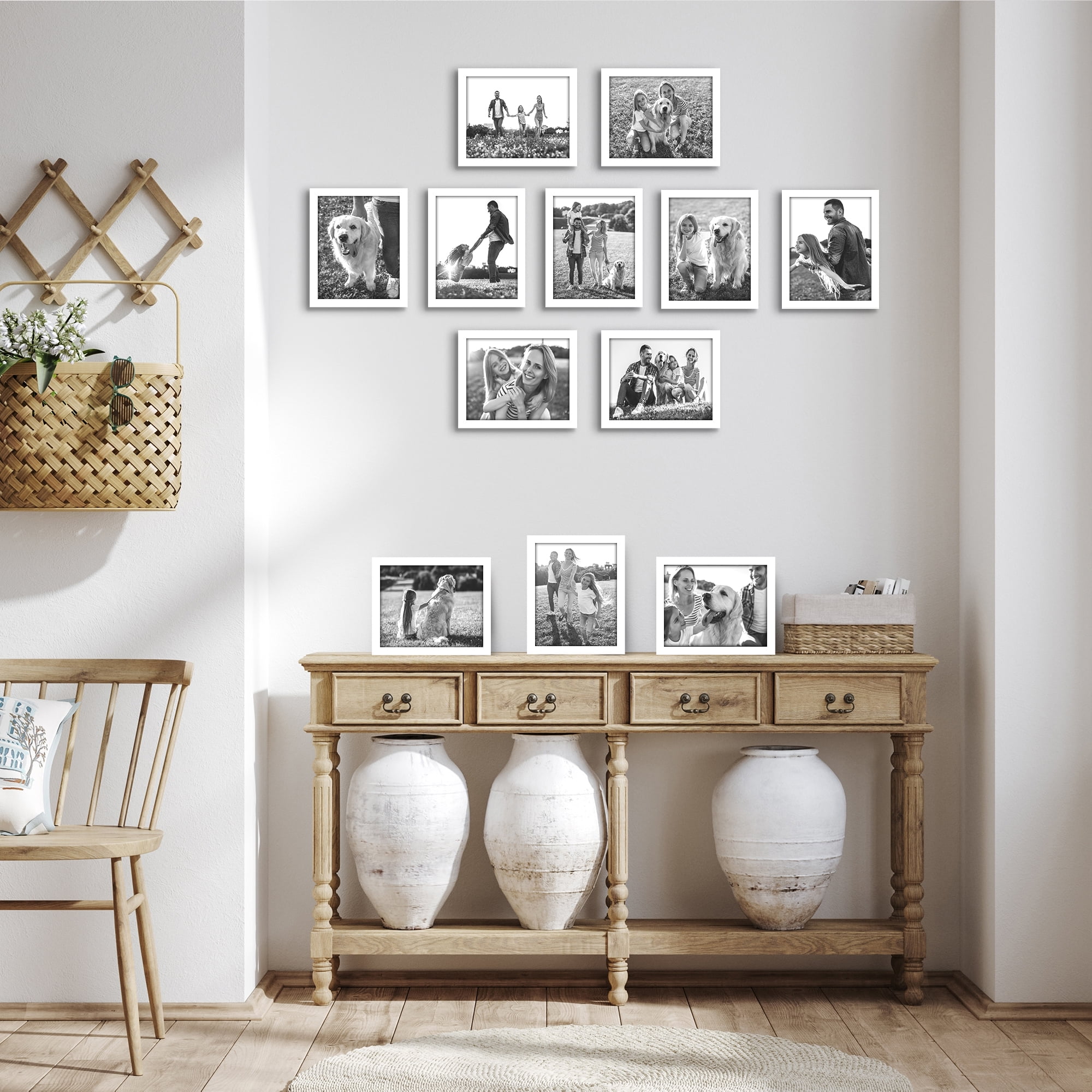 Americanflat 8" x 10" Picture Frame Set to Enhance Wall Decor - White - 12 Pack