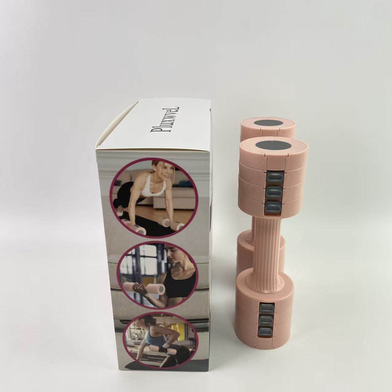 PluxwveL Dumbbells, Adjustable Dumbbell Set - Durable Non Slip Handle - Each piece can be adjusted to 2.76 pounds