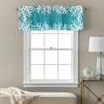 thumbnail image 3 of Sea White Coral Valance Curtain Marine Green Background Modern Art Window Valances Rod Pocket Short Curtains Window Treatments for Kitchen Bedroom Bathroom Laundry 42" x 12", 3 of 9