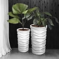 thumbnail image 2 of Outdoor Concrete Large Pots, 2PCS Outdoor Indoor Modern Planter, 20" and 18" H Decorative Tall Flower Pot for Patio, Garden, Home and Office, 2 of 7