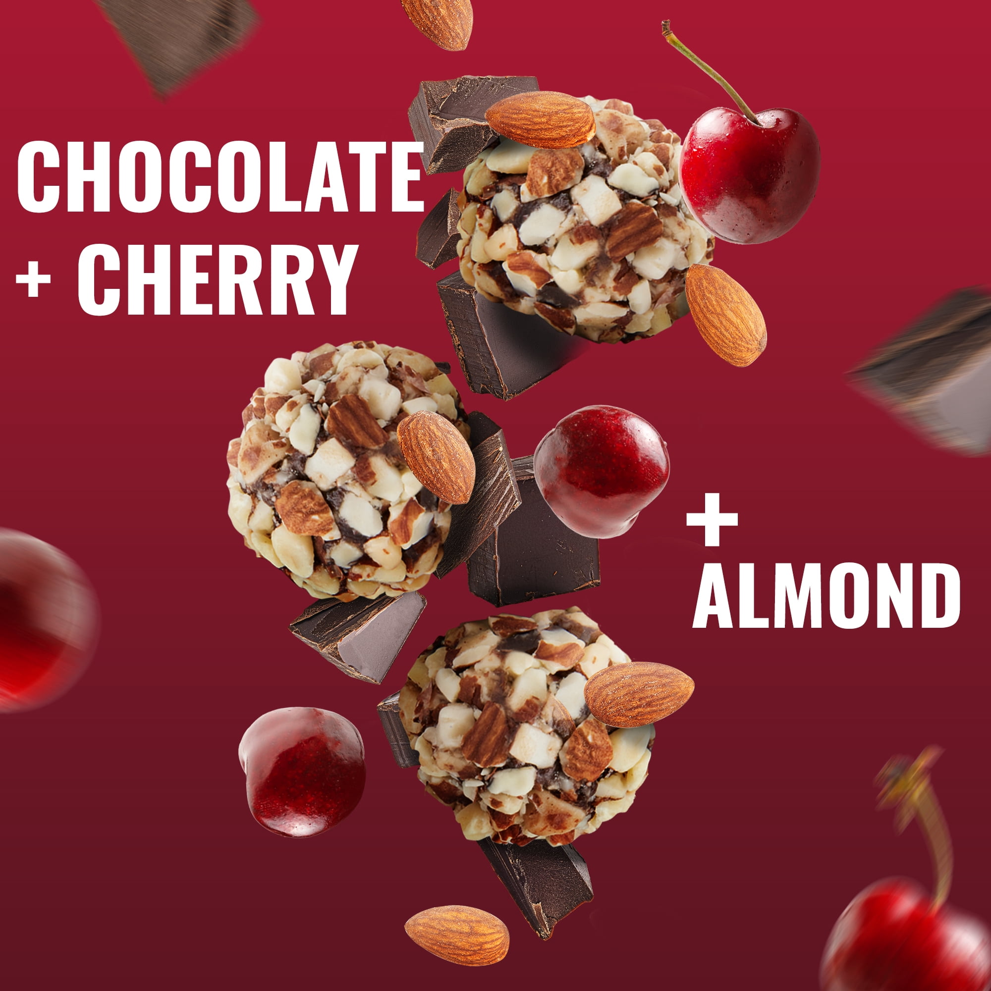 The Gluten Free Brothers Chocolate Cherry Almond Bites - Gluten Free Protein Balls – Non GMO, Soy Free, Vegan – Snack Size Plant Based Protein Energy Balls, 4 Oz (6 Count)