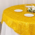 thumbnail image 5 of BalsaCircle 72x72 in Gold Metallic Foil Tinsel Polyester Square Table Overlay Party Events Decorations Supplies, 5 of 8