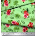 thumbnail image 2 of Soimoi Rayon Crepe Fabric Floral & Leaves Tropical Print Fabric by Yard 46 Inch Wide, 2 of 2