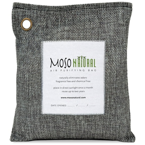 Moso Natural Air Purifying Bag, 500g Bamboo Charcoal Odor Absorber, Unscented Odor Eliminator