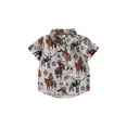 thumbnail image 1 of Bagilaanoe Toddler Baby Boys Summer Shirt Short Sleeve Print Button Tops 6M 12M 18M 24M 3T 4T Kids Casual Clothes, 1 of 8