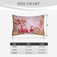 thumbnail image 4 of Balery Flamingos In The Tropical Forest Bedding Queen Pillow Cases - Envelope Closure - Soft Brushed Microfiber Fabric - Shrinkage and Fade Resistant Pillow Cases-16"x24", 4 of 6