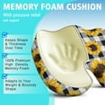 thumbnail image 5 of Premium Sunflower Pattern Memory Foam Seat Cushion Ergonomic Chair Pad for Office Chair, Car, Airplane & Bleachers Sciatica, Tailbone Hip & Back Pain Relief - Chair Cushion for Long Office Workers., 5 of 5