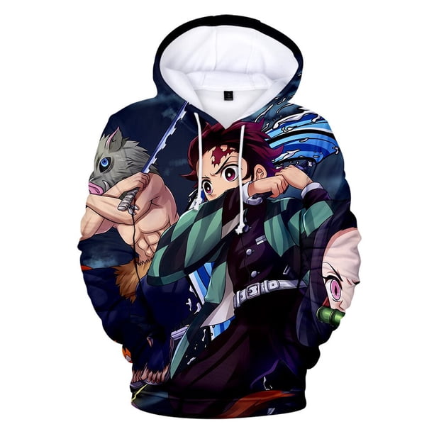 Sudaderas con capucha de Demon Slayer para Halloween, chaqueta informal para niños y adultos, tamaño Kamado Tanjirou Nezuko, jersey de Cosplay Unisex04XXL Deng Xun unisex