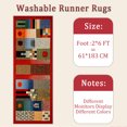 thumbnail image 6 of 2x6 FT Kitchen Runner Rugs Non Skid Washable, Faux Wool Rug Runners for Hallways Bathroom Carpet Runner, Soft Indoor Modern Floor Rug for Entryway Laundry Room, 6 of 11