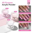 thumbnail image 5 of SAVILAND Acrylic Nail Kit - 3 Colors Clear/Pink/Nudes Acrylic Powder and Liquid Set with Monomer Acrylic Liquid, Acrylic Nail Brush and Nail Forms for Beginner, 5 of 8