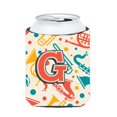 thumbnail image 1 of Carolines Treasures CJ2001-GCC Letter G Retro Teal Orange Musical Instruments Initial Can & Bottle Hugger, 1 of 1