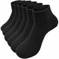 thumbnail image 4 of Glory Max Men's Casual Cotton Solid Black Ankle Low Cut Socks Size 9-11 12 Pairs, 4 of 5