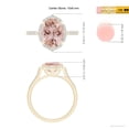 thumbnail image 5 of ANGARA Natural Oval 2.5 ct Morganite Ring with Ornate Halo in 14K Yellow Gold for Women | Birthday, Anniversary, Jewelry Gift for Women | Natural Morganite Ring, 5 of 9