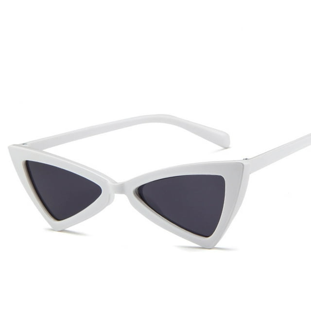 Clout Lunettes de Soleil Triangulaires pour Femmes Hommes Lunettes Papillon Pointues
