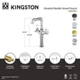 thumbnail image 4 of Kingston Brass LS6600RKZ Wendell Double-Handle Vessel Faucet with Knurled Handle, Matte Black, 4 of 4