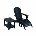 thumbnail image 4 of WestinTrends Tuscany 3-Piece HIPS Outdoor Folding Adirondack Seashell Chair With Folding Ottoman And Side Table, Navy, 4 of 5