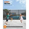 thumbnail image 3 of Emorefun Pool Fences for Inground Pools, 4' x 108' Mesh Pool Safety Fence with Stainless Steel Feet, Black, 3 of 9