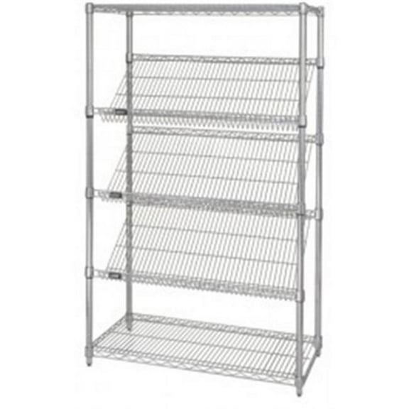 Wire Slanted Shelf Unit 5 Shelves