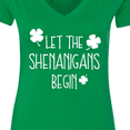 thumbnail image 4 of Inktastic Let the Shenanigans Begin Women's V-Neck T-Shirt, 4 of 5
