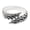 A, variant on Minimalist Feathered Pattern Rings Silver Tone Adjustable Jewelry Retro Styles Unisex Gifts for Special Moment Wear