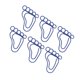 thumbnail image 5 of 100 clips de papel con forma de pie, resistentes al deslizamiento, no destiñen, aspecto lindo, portátiles para oficina, escuela, familia, azul, 5 of 14