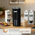 thumbnail image 2 of Auseo Milk Frother, 6-in-1 Electric Milk Steamer, Automatic Warm and Cold Foam Maker and Milk Warmer for Latte, Cappuccinos, Macchiato, Chocolate, Black, 2 of 9