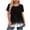 03#Black, variant on Feancey Womens Plus Size Tops 2026 Summer Short Sleeve Pleated Blouses Crew Neck Casual Floral Print T-Shirts Loose Fit Dressy Tee Shirt Black L