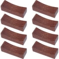 thumbnail image 1 of Juego de 8 soportes para palillos de madera (marrón coco), soporte para palillos de madera hechos a mano, soporte para cuchara de cena, forma cóncava, 1 of 5