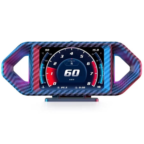 P26 Car HUD Head Up Display Digital Speedometer Accelerometer,OBD GPS Dual System,Slope Meter,Atmosphere Light,Overspeed Alarm,Voltage,Water Temperature for Most Vehicles After 2008