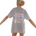 thumbnail image 2 of WILLBEST Chemise en Denim pour Femmes T-Shirt Décontracté Imprimé Col Rond Manches Courtes Ample 877, 2 of 7