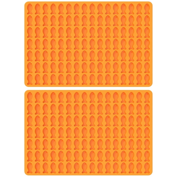 Evjurcn 2Pcs Fish Silicone Molds 112 Cavity Mini Fish Shaped Dog Treats Mold Homemade Fish Cracker Cookie Molds Fish Biscuit Molds for Chocolate Candy Pudding Cookies Pet Treats