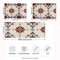 thumbnail image 4 of Beige Background with Black Red Geometric Pattern Satin Pillowcase Envelope Design Pillow Covers 1 Pack Queen Size 20" x 30", 4 of 9