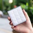 thumbnail image 4 of ELEHOLD Full Body Case for Samsung Galaxy Z Flip 6, Trellis Design Bling Sparkly Shockproof Leather Case for Women Men,White, 4 of 6