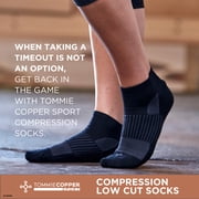 Tommie Copper Sport Compression Low Cut Socks, 3-Pack, Black, Small/Medium