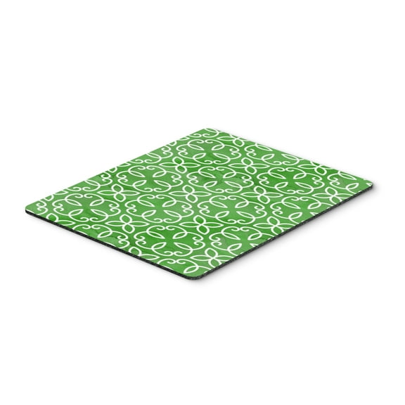 Watercolor Geometric Cirlce on Green Mouse Pad Hot Pad or Trivet