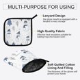thumbnail image 3 of Yayeee Oven Mitts and Pot Holder Set of 2 Heat Resistant Kitchen Gloves Baking Hot Pad, Cartoon Snowmen, 3 of 5