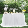 thumbnail image 2 of BINGLI Tulle Table Skirt Baby Shower Tablecloth for Rectangle Tables or Round Tables Ruffle Tutu Table Skirts Desk Skirt for Princess Girls Birthday Party Cake Dessert Decorations, 2 of 2