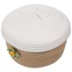 thumbnail image 5 of GOOHOCHY Cesta de almacenamiento de cuerda de algodón con tapa, cesta decorativa, cesta organizadora, cesta rústica con tapa, 5 of 8
