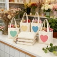thumbnail image 4 of BotaniNest Mini Conversation Cœur Toile 6 Pcs Sac Fourre-Tout Saint-Valentin Cœur Réutilisable Goodie, 4 of 7