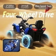 thumbnail image 4 of 24V Electric Ride On ATV Toy with Parents Control, Music, Power Display and Bluetooth For Kids Aged 3-12, Blue, 4 of 9